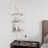 JJL 30 cm Wall-Mounted Corner Shelf, 3-Piece Fan-Shaped Floating Shelves view 4