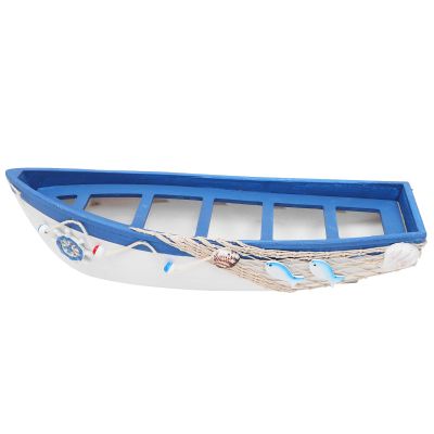 NUOBESTY Large Wooden Boat Model, Christmas Party Nautical Table Decor