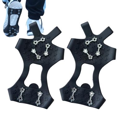 1 Pair 10-Tooth Anti-Slip Ice Spikes for Shoes and Boots