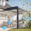 Transparent PVC Tarpaulin with Eyelets, 3.4 x 10.5 m view 3