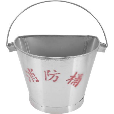 Angoily Stainless Steel Sand Bucket for Firefighting and Emergency Use