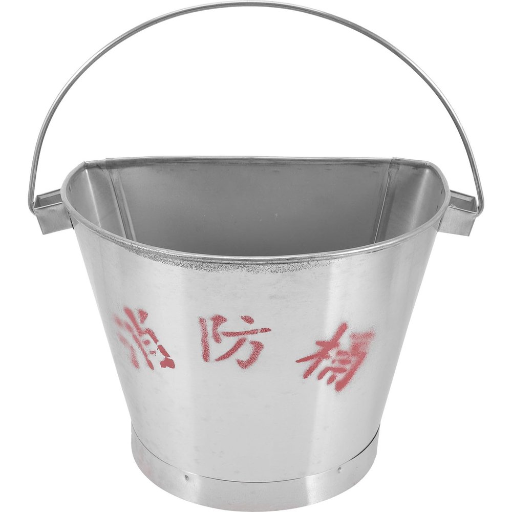 Angoily Stainless Steel Sand Bucket for Firefighting and Emergency Use