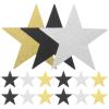 Healeved 30-Piece Glitter Hand-Cut Paper Stars, Gold and Silver view 1