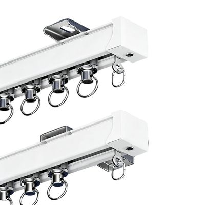 Ceiling-Mount Curtain Track 0.5–12 m, Heavy-Duty Wall-Mount Rail for RVs, Shower Corners, Bay Windows & Room Dividers (2.6 m)