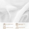 XUEQXUE Sheer Curtain, White, 175 x 210 cm, Polyester, Linen Look view 2