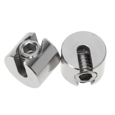 Healeved 2-Piece 316 Stainless Steel Wire Rope Clamp, Corrosion-Resistant M4 Fastening Clamp