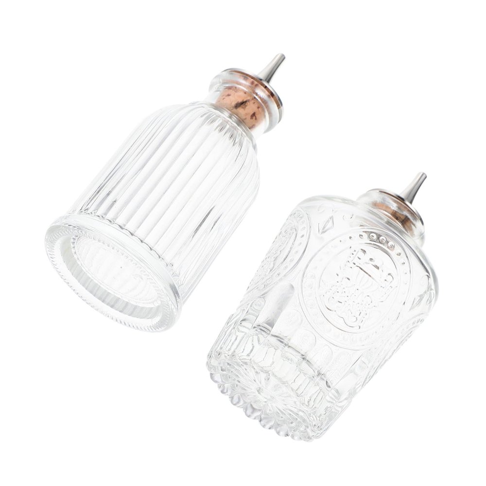 SAFIGLE Japanese Retro-Style Glass Bitters Bottles, 2-Piece Set