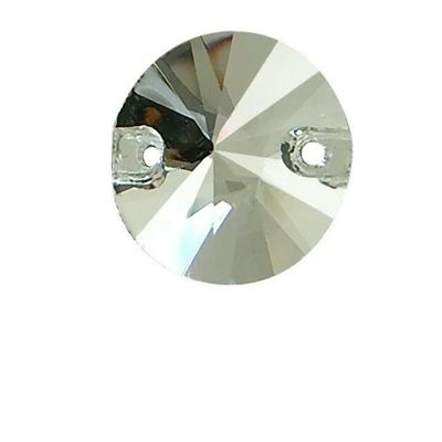 GemStone Sew-On Rhinestones, Round Crystal, 14.0 mm, 36 pcs
