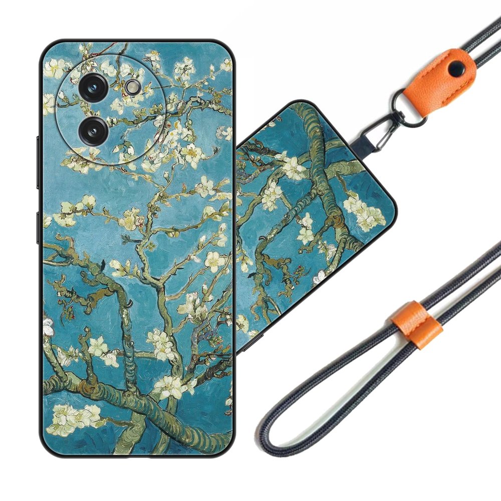 JEZSTHAI Phone Case Compatible with Doogee Note 59 Pro 5G, Patterned Soft TPU Case with Detachable Phone Chain, A10