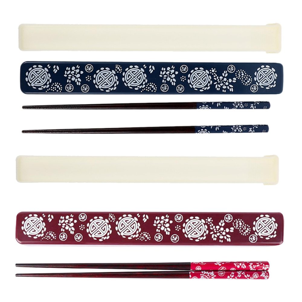 Toyvian Chopsticks Set with Storage Cases, Lightweight and Portable, Non-Slip