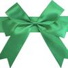 10 Crossed Gift Box Bows, Pre-Made Satin Ribbons for Gift Wrapping, Colorful Bows for Gifts and Gift Boxes (Green, Small, 25 cm) view 1
