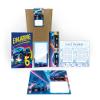 6 Monster Truck Invitations for a Boy's 6th Birthday, incl. Envelopes, Bags, Stickers, Bookmarks, Notepads and Battleship Game Sheets view 1
