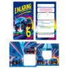 6 Monster Truck Invitations for a Boy's 6th Birthday, incl. Envelopes, Bags, Stickers, Bookmarks, Notepads and Battleship Game Sheets view 2