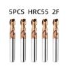 LOPAKACTAG Tooleye HRC55 Carbide End Mills, 1/3/4/5/6/8/10/12 mm, 2-Flute, CNC Milling Tools (5 pcs, HRC55 2F, D20×D20×150L) view 3