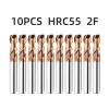 LOPAKACTAG Tooleye HRC55 Carbide End Mills, 1/3/4/5/6/8/10/12 mm, 2-Flute, CNC Milling Tools (5 pcs, HRC55 2F, D20×D20×150L) view 4