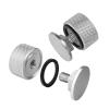 Welding Helmet Mounts with Silicone Pad, Silver view 3