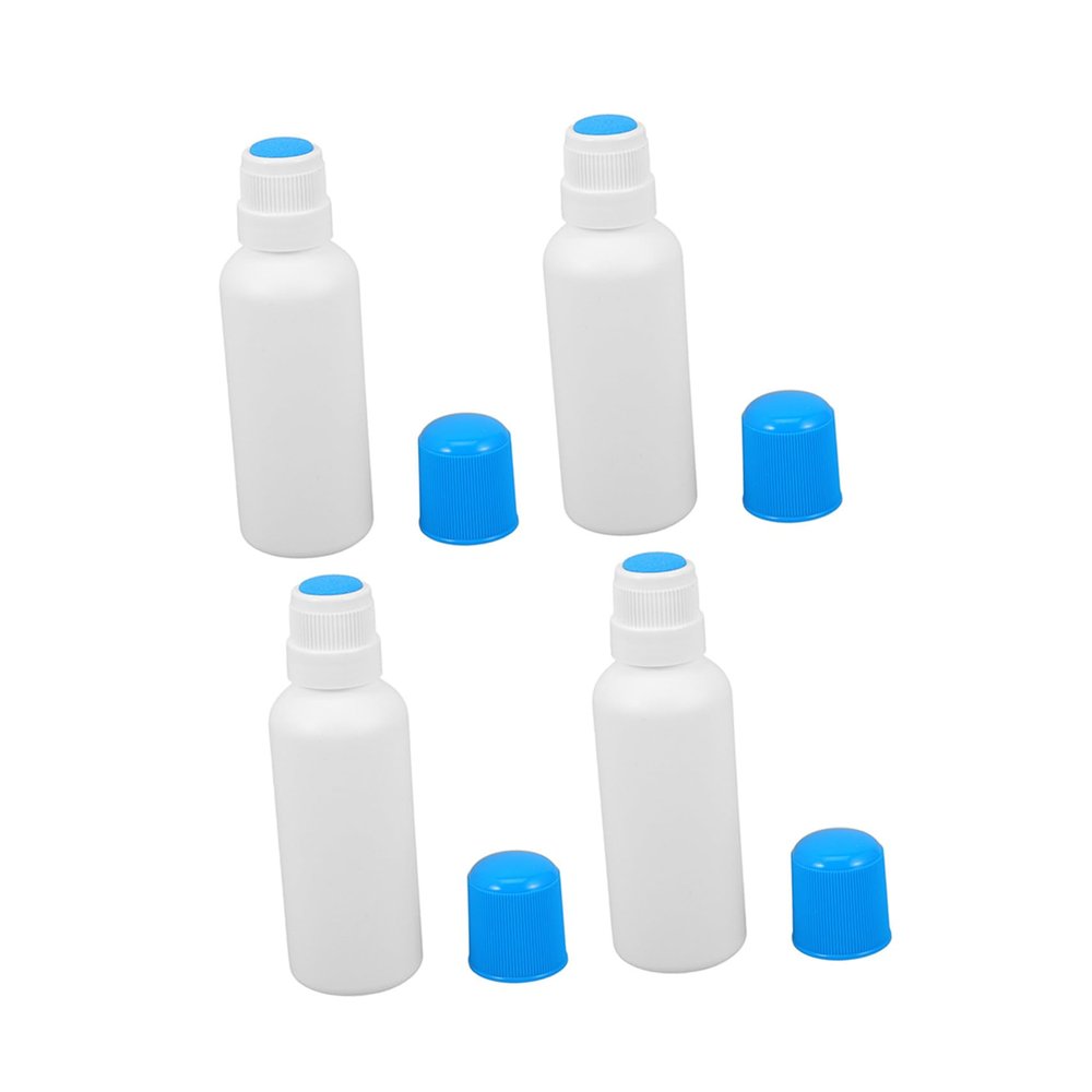 4-Pack 100 ml Plastic Sponge-Tip Cleaning Bottles
