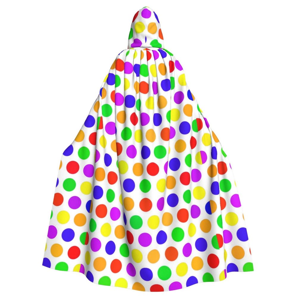 JBYJBX Polka-Dot Hooded Cloak for Adults
