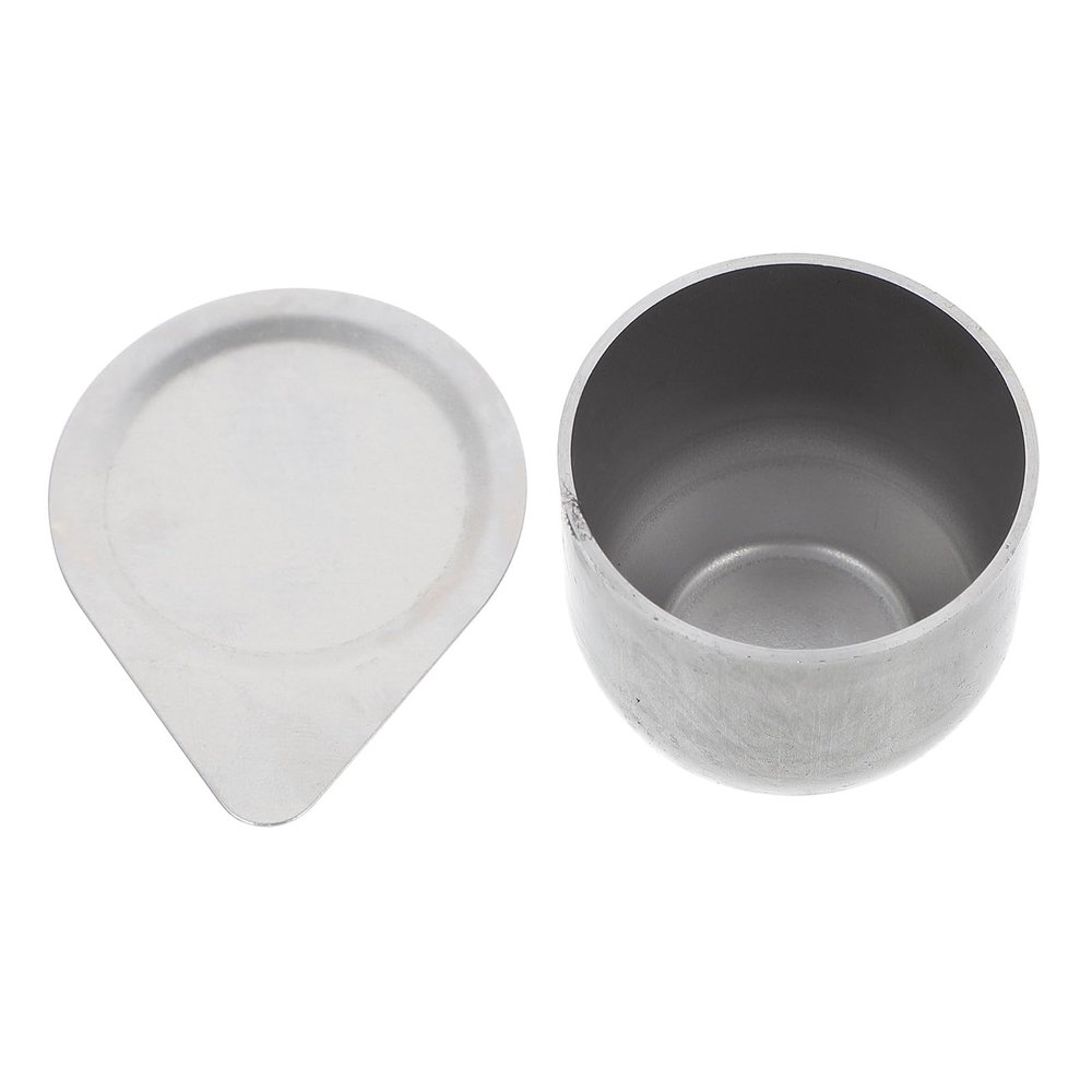 Iron Laboratory Crucible with Lid, 30 mL, Silver, Heat-Resistant