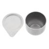 Iron Laboratory Crucible with Lid, 30 mL, Silver, Heat-Resistant view 1
