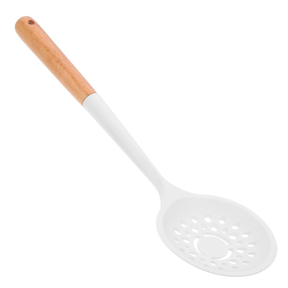 Silicone Slotted Skimmer Spoon with Long Handle