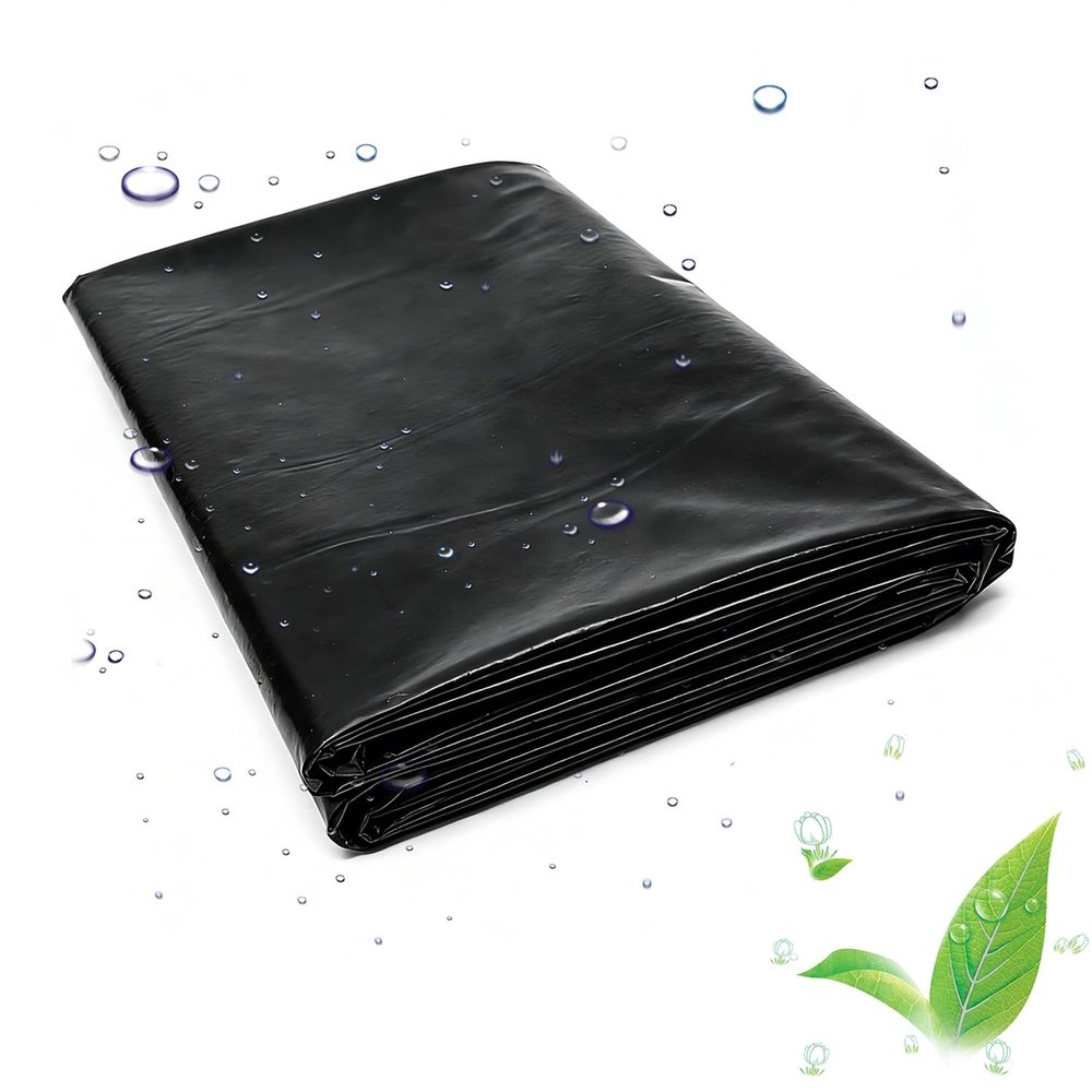 Durable HDPE Pond Liner, Flexible Black Garden Pond Membrane, 3 x 3.5 m