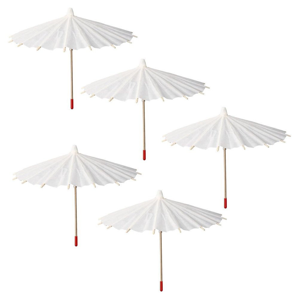 White Paper Umbrella for Painting, Stage Props and Christmas Gifts