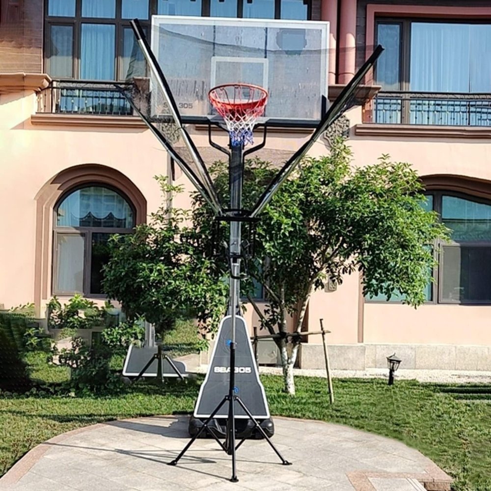 Basketball Return Net, Durable Shooting Training Aid with Storage Bag, Height-Adjustable for Practice and Skill Improvement