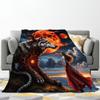 Gumntun Kids' Cozy Blanket, 130 x 150 cm, 3D Wolf Woman, Soft Warm Flannel Throw view 2