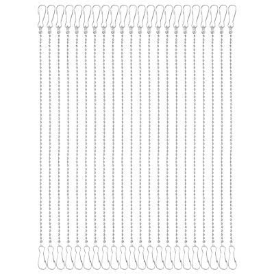 24-Piece Stainless Steel Hanging Chains, Silver
