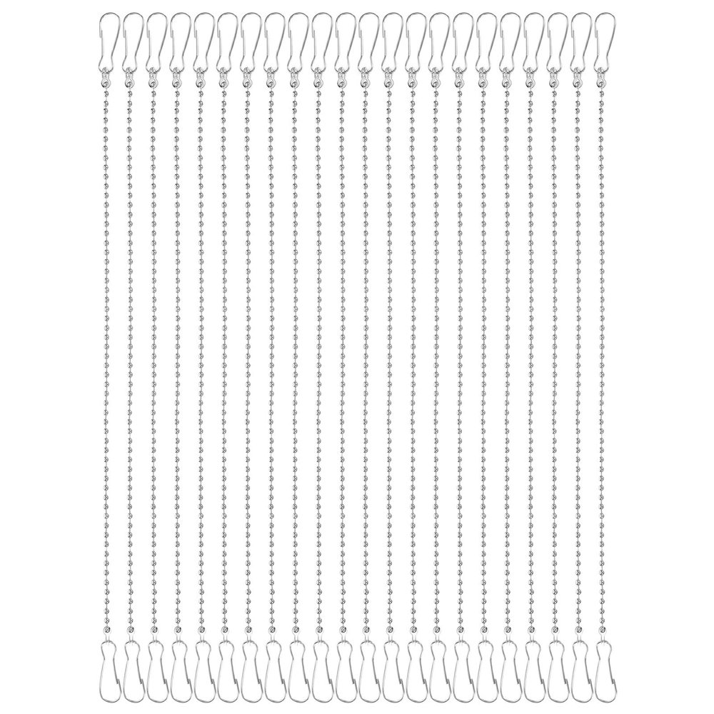 24-Piece Stainless Steel Hanging Chains, Silver