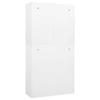 HFXHIJXQ Metal Filing Cabinet, White, 90 x 40 x 180 cm, with 3 Adjustable Shelves view 4