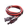 1-Pair Solar Panel Extension Cable with Plugs and Sockets, Copper Wire, Black/Red, 10 m, 10 AWG/6 mm² view 1