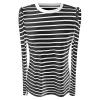 Women's Red and White Striped Long-Sleeve Top view 4