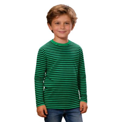 Children's Red and White Striped Long-Sleeve Shirt