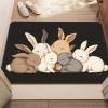 Boiszeda 3D Optical Illusion Easter Rug with Eggs and Bows view 1