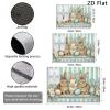 Boiszeda 3D Optical Illusion Easter Rug with Eggs and Bows view 3