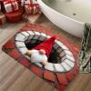 Boiszeda 3D Optical Illusion Easter Rug with Eggs and Bows view 4