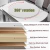 80cm (30in), 90cm (36in), 100cm (40in) Double-Sided Round Thick Wooden Tabletop Lazy Susan Turntable, Quiet and Smooth, for Cabinet, Pantry (Natural Wood Color, 70cm (28in)) view 3