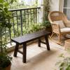 ZCQMSCWW Rustic Wooden Bench for Dining Room, Bedroom, Living Room or Entryway, 100 x 30 x 45 cm view 1