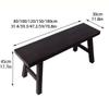 ZCQMSCWW Rustic Wooden Bench for Dining Room, Bedroom, Living Room or Entryway, 100 x 30 x 45 cm view 2