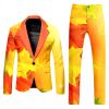 RUMAOZIA Men's 2-Piece Pop Art Costume Suit with Colorful Prints view 1