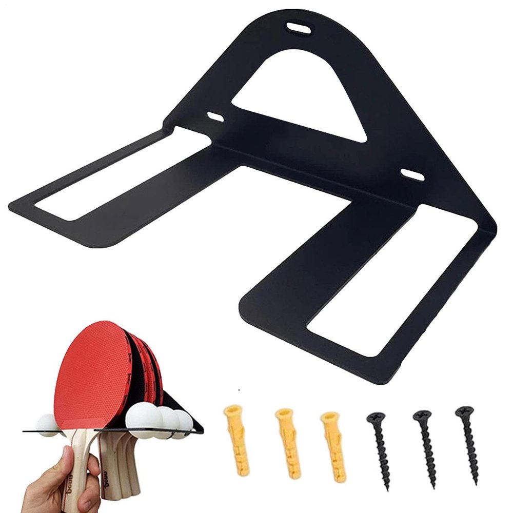 gifyym Wall-Mounted Steel Table Tennis Paddle Holder