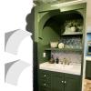 Door Arch Set, Paintable Gypsum Arch Kit for Wine Cabinets and Niches, 2-Pack, W 40 x H 40 x D 30 cm view 1