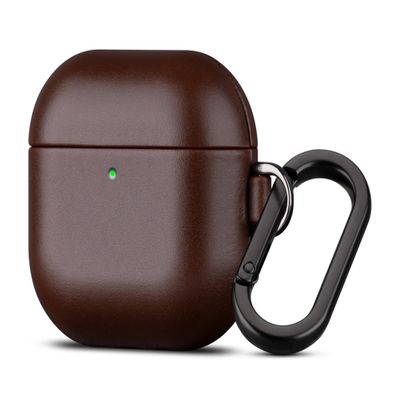 Haobobro Genuine Leather Case for AirPods 5 / AirPods 4 with Carabiner
