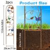 MEIYIFAN 2-Pack 60-Inch Metal Garden Trellis, Tall Obelisk for Climbing Plants, Decorative Arched Trellis for Outdoor Areas, Butterfly view 2