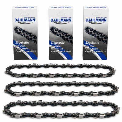 DAHLMANN Semi-Chisel Chainsaw Chains, 3-Pack, 3/8 in, 40 cm, 1.3 mm, for DOLMAR PS-32/PS-35/PS-350/PS-352