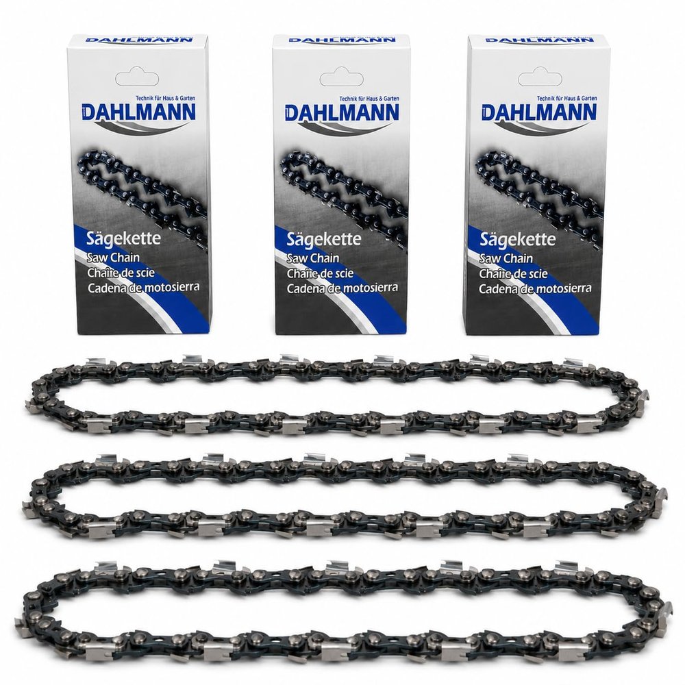 DAHLMANN Semi-Chisel Chainsaw Chains, 3-Pack, 3/8 in, 40 cm, 1.3 mm, for DOLMAR PS-32/PS-35/PS-350/PS-352
