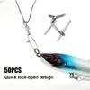 ERYUE Stainless Steel Fishing Swivels, Quick-Lock, 50-Pack, Size 2 view 3