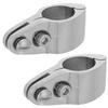 UPKOCH 2-Piece 316 Stainless Steel Boat Railing Fittings, 1-Inch Bimini Clamp with Hinge, Corrosion-Resistant view 1
